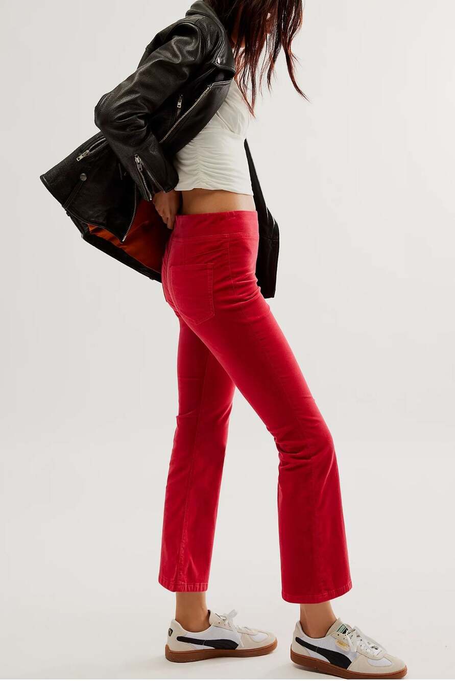 Free People Pants Size M In My Feelings Flare Corduroy aesthetic boho vintageY2K